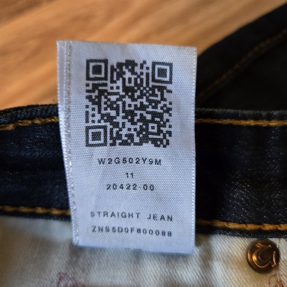 True Religion Low Rise Straight Women's Dark Blue Jeans size 27 - Picture 3 of 7